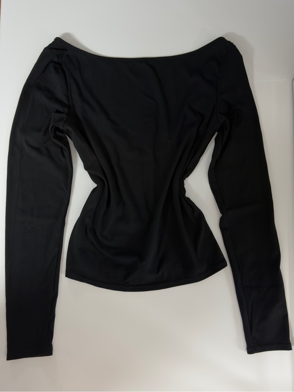 Garage Boat Neck Long Sleeve Top